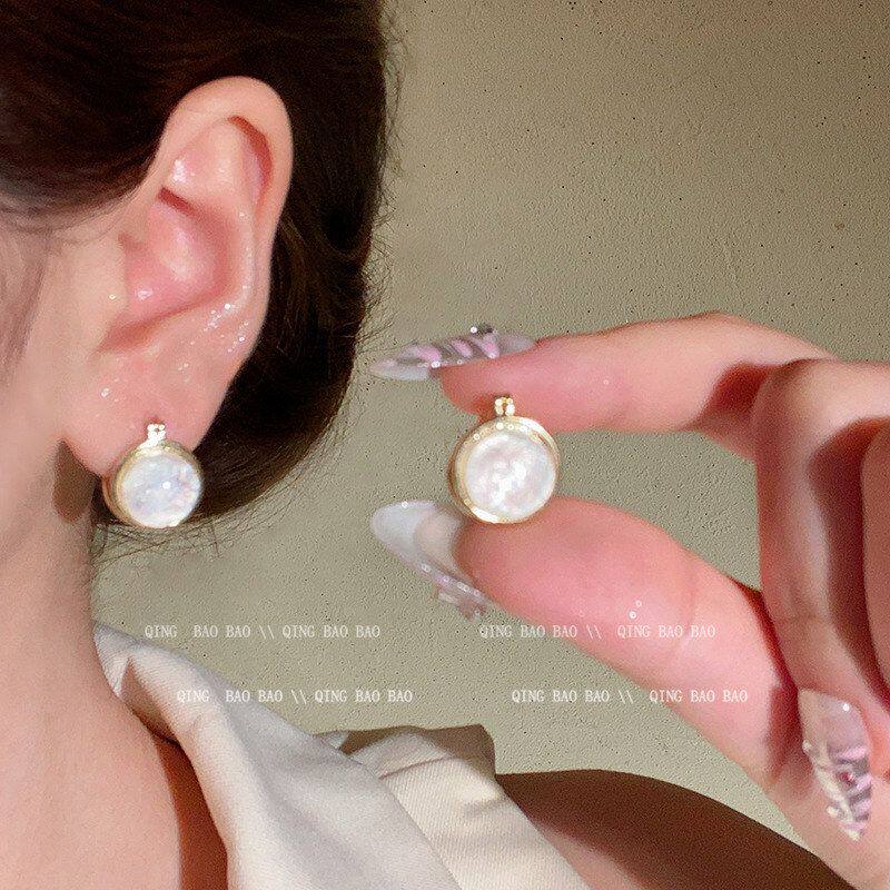 小耳钉双面时尚气质小众设计感耳饰法式优雅轻奢爆款珍珠百搭香风