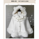 久命猫披肩斗篷洛丽塔外套秋冬款 猫头lolita加绒可爱披风斗篷甜美