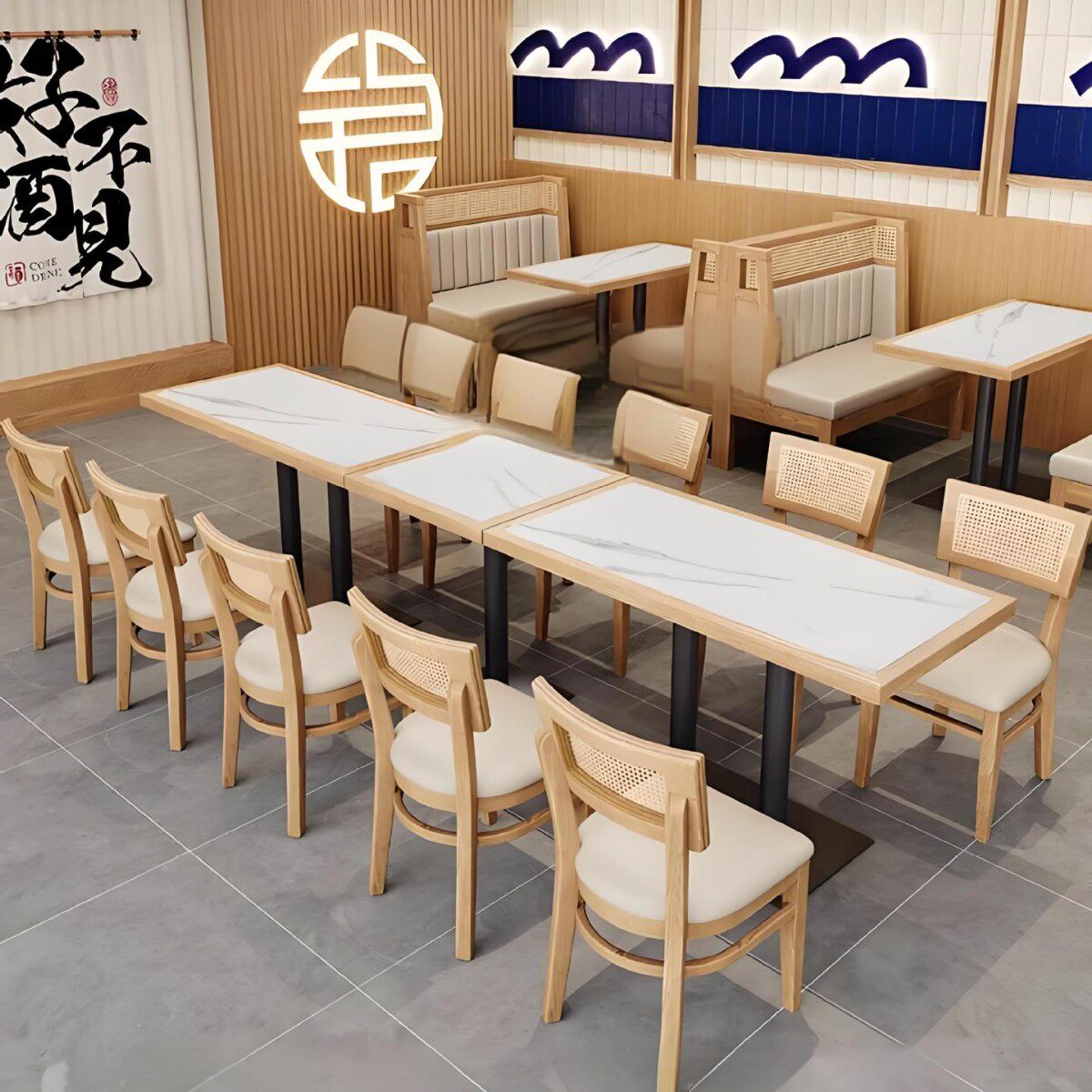 餐饮主题餐厅茶餐厅桌椅组合餐饮饭店卡座沙发面馆米线店桌椅商用