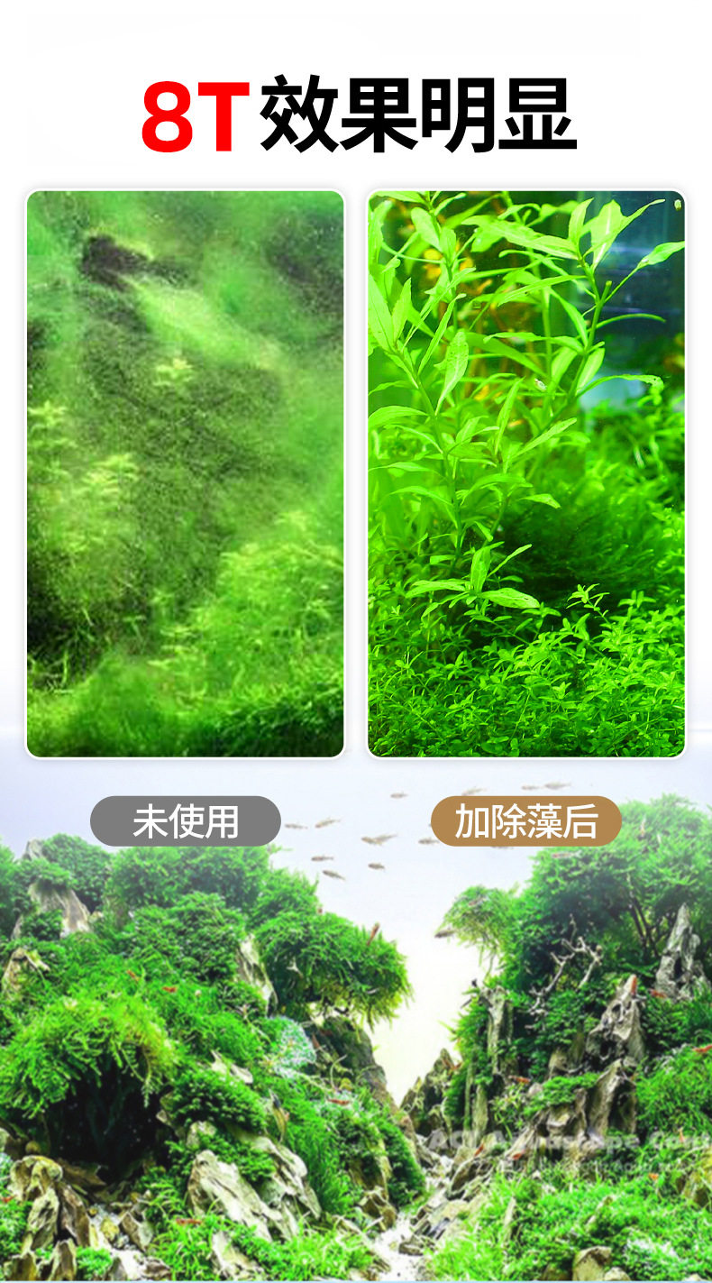 清除苔水藻绿藻水鱼绿水剂青苔剂浮萍褐藻净池鱼除神器鱼池鱼缸藻