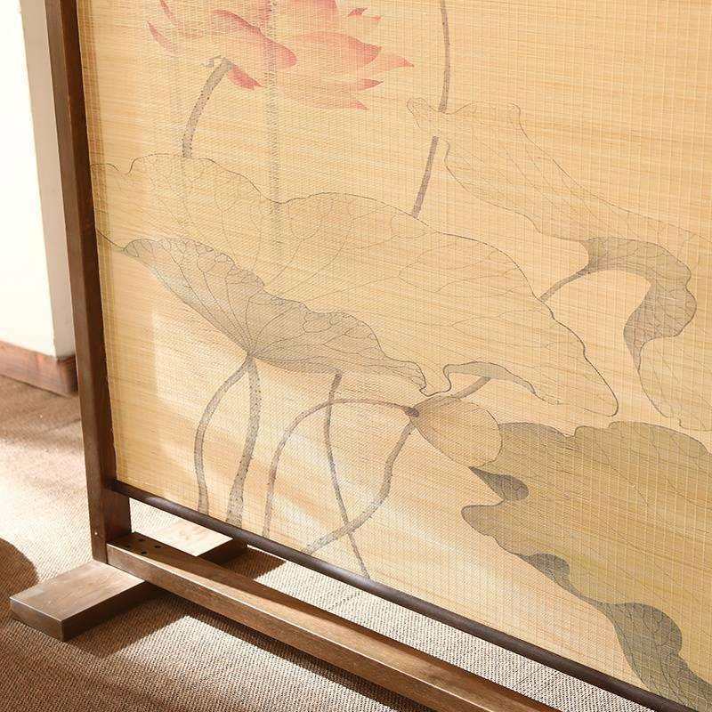 新中式实木屏风隔断客厅做旧玄关火锅店茶室进门遮挡屏障复古