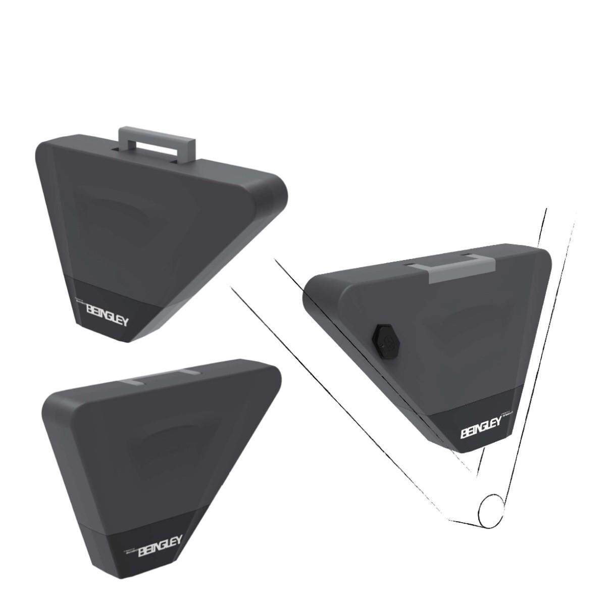 2024年新品三角塑料电池盒电动自行车三角包外壳98颗21700电池盒