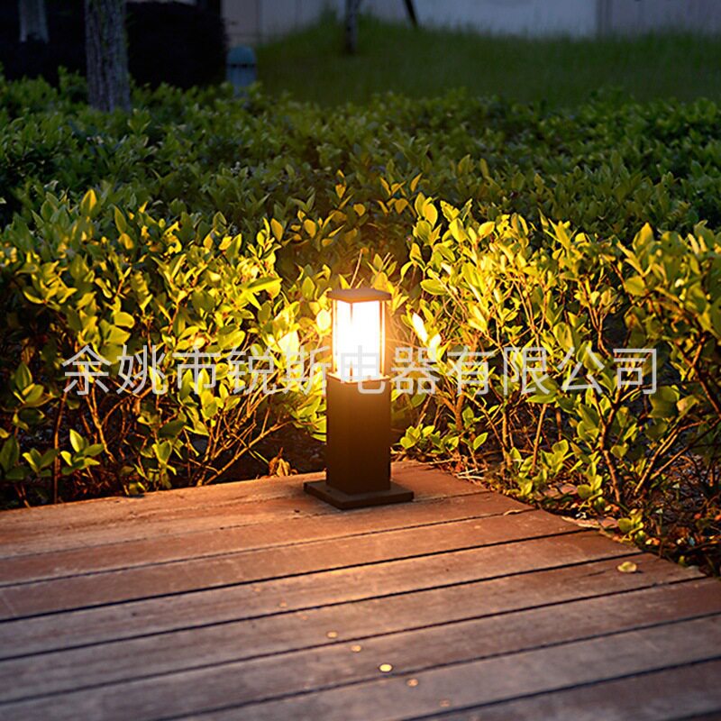 新款庭院室外照明灯具草坪灯厂家供应e27灯头公园方形草地灯图片