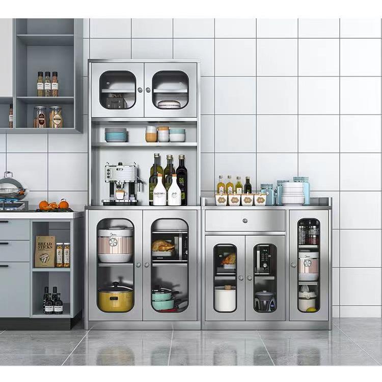 N5304不锈钢厨房碗柜置物柜餐边柜操作台储物柜农村家用茶水柜收