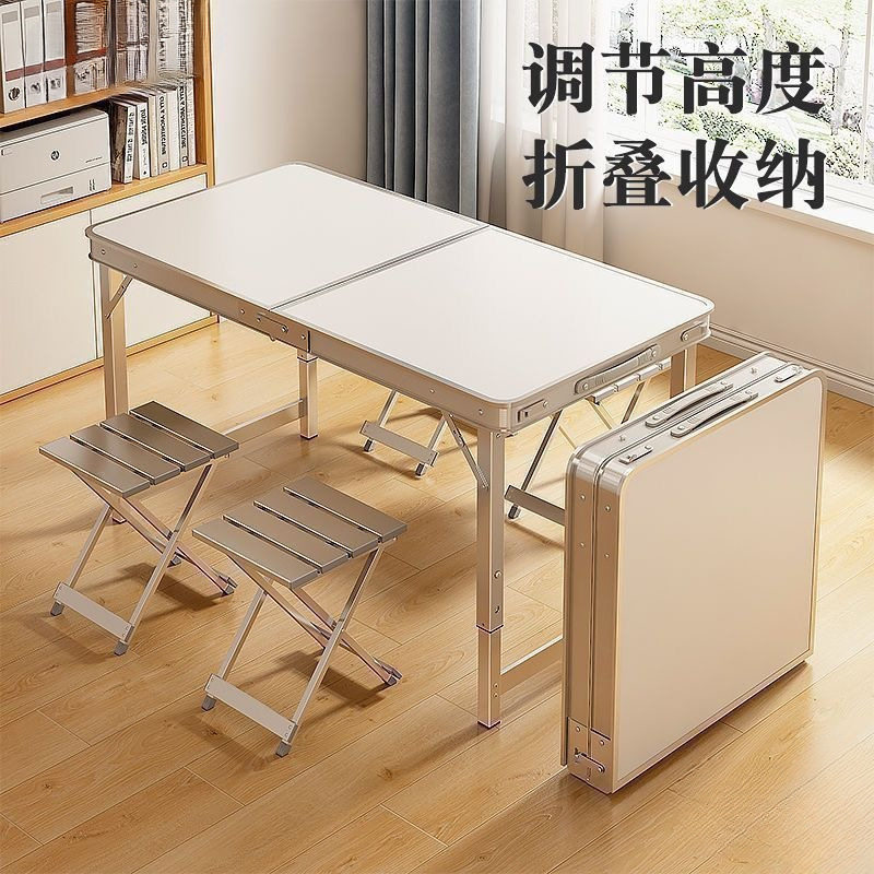 折叠桌子摆摊户外便携式地推桌夜市地摊开工桌椅标准金属美式其它图片