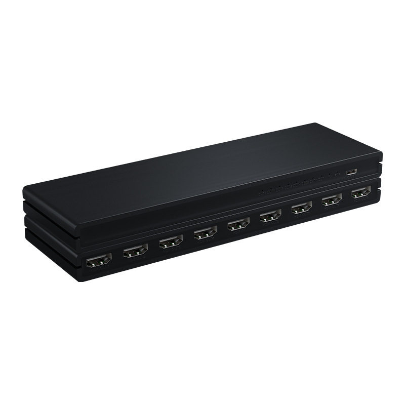 4K1进8出分配器 HDMI 1分8分频器塑胶壳千兆
