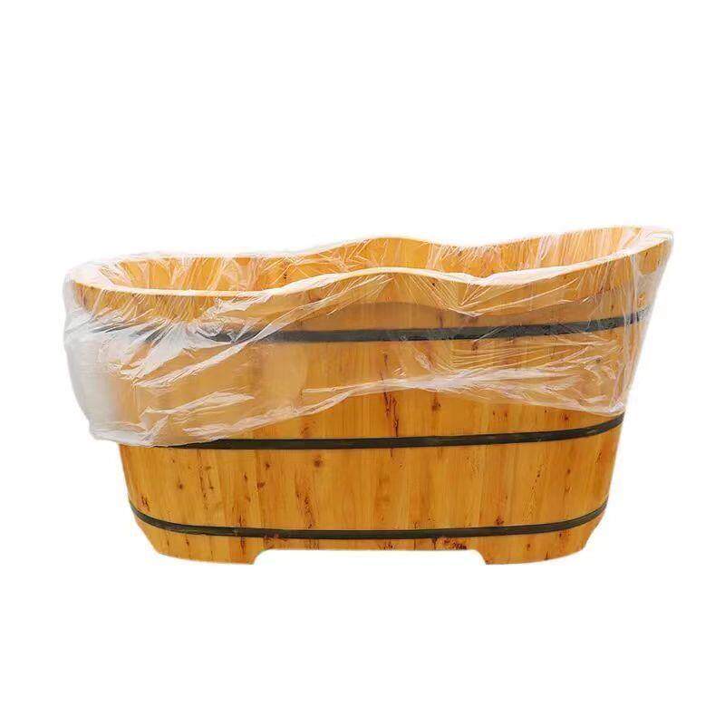 加厚一次性泡澡袋浴套小孩老人洗澡木盆折叠长方形木桶一次性薄膜