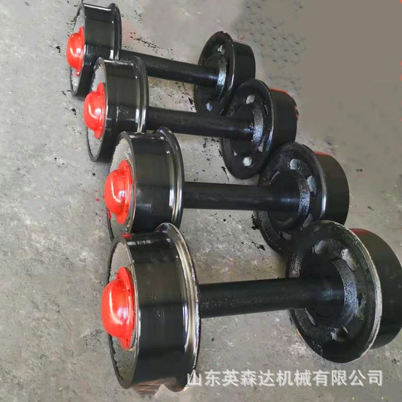 英森达热卖矿用平板车轨道轮300铸钢矿车轮一吨实心矿车轮对规格