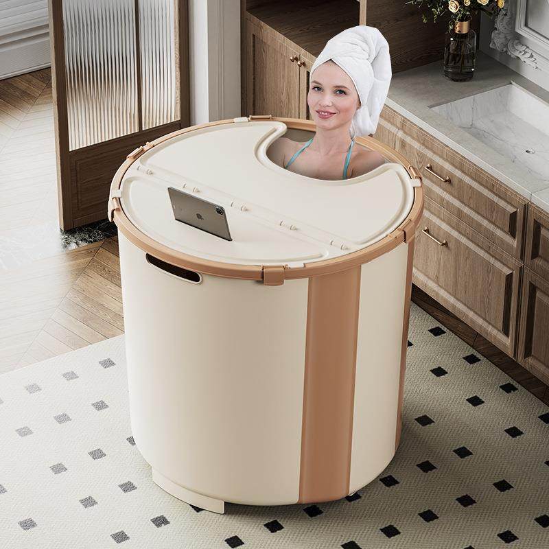 直销泡澡桶大人可折叠浴桶家用全身成人日式沐浴缸浴盆洗澡桶