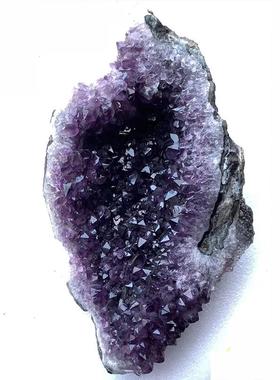 天然乌拉圭紫晶簇洞摆件原矿紫水晶洞碎片家居装饰紫晶洞摆件