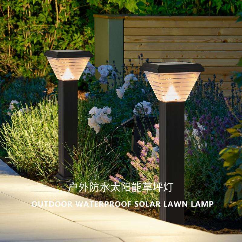 太阳能PC塑料LED户外草坪灯庭院别墅室外景观灯灯饰太阳能板