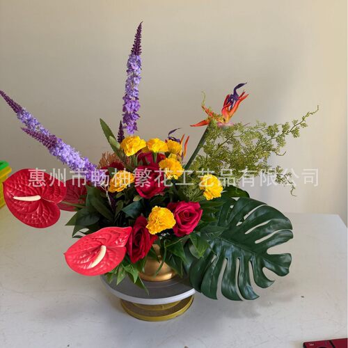 跨境贸易50cm花球婚庆花艺绢花路引婚礼布置橱窗摆件绿植美陈装饰