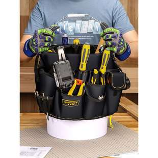 常胜客多功能工具桶包电工包帆布功能袋维修包手提工地施工工具包