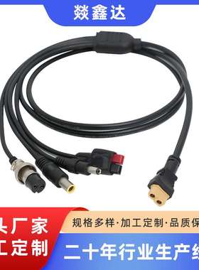 XT60母头转GX16-2P+DC5521+DC7909+30A太阳能光伏连接线