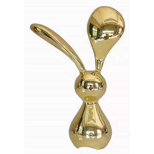 现代简约创意抽象兔摆件样板房售楼处桌面书柜树脂工艺品摆设