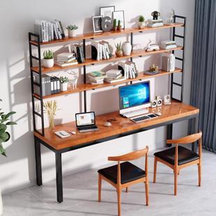 铁艺实木置物架书架办公室书房书桌书架落地悟生课室学生课桌收纳