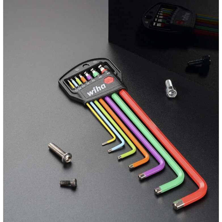 进口德国威汉wiha 7件1.5-6mm彩色内六角扳手 369H7F 44848