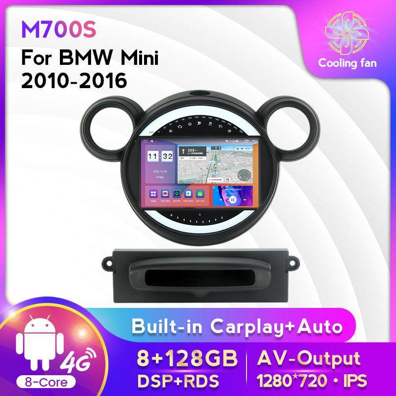 适用于宝马mini10-16款改安卓大屏中控车载导航一体机8+128G