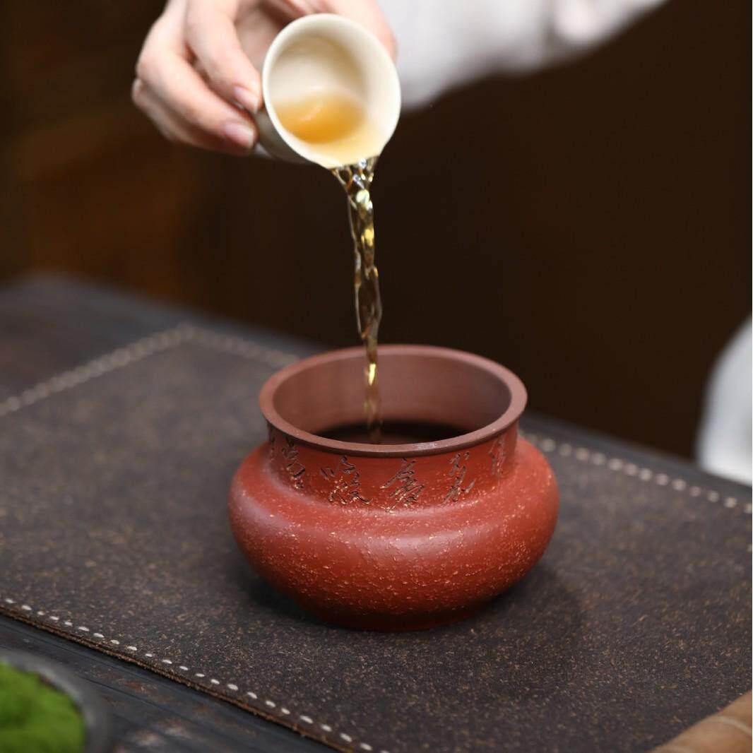 茶洗水盂全纯手工宜兴原矿紫砂大号陶瓷小号废水缸笔茶渣茶具配件