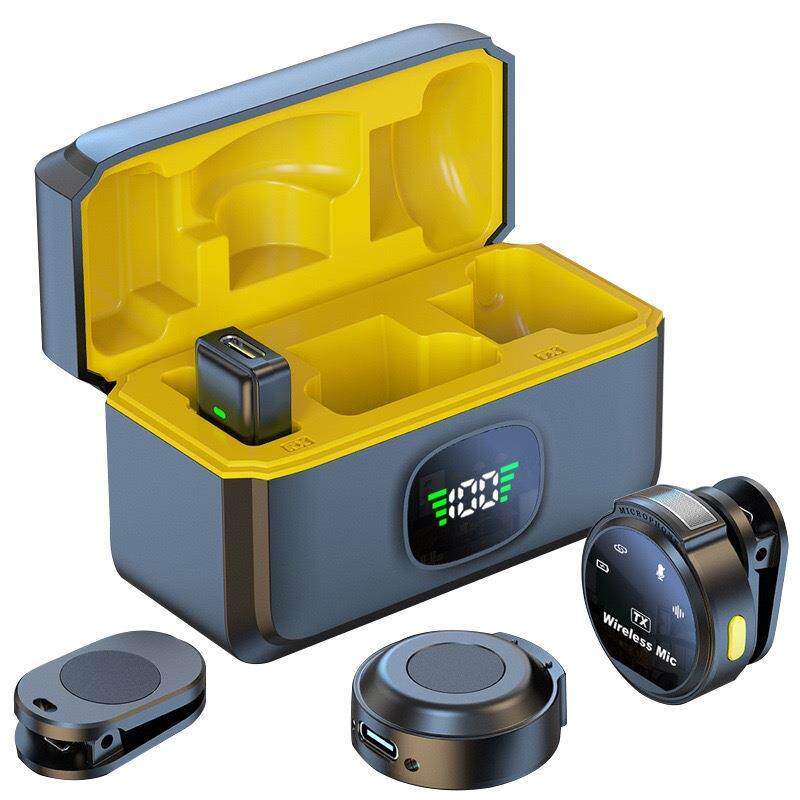 私模J6无线领夹麦克风纽扣式磁吸户外直播收音专用麦克风话筒