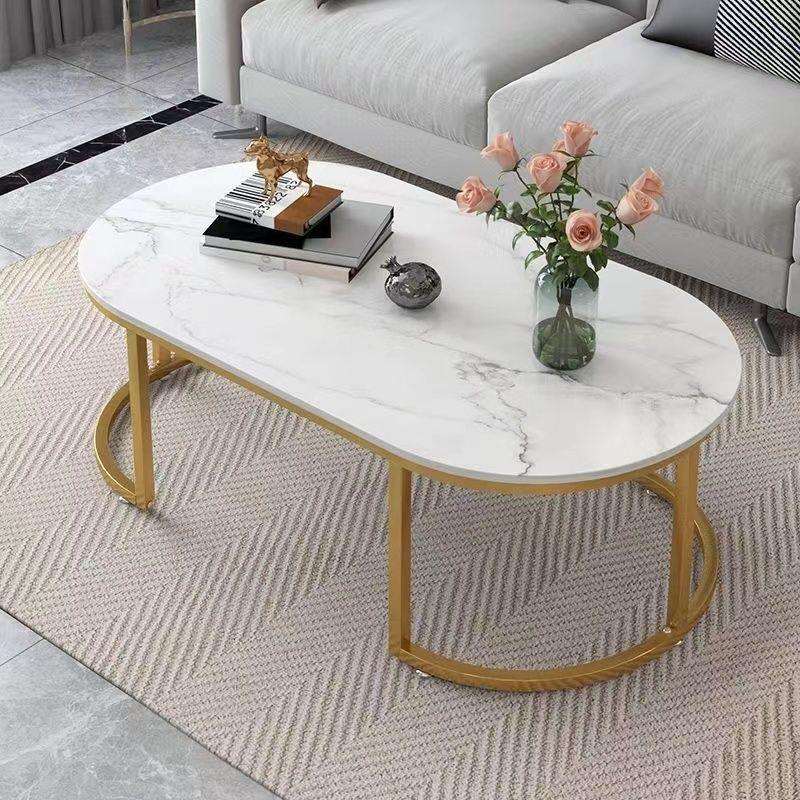 仿大理石茶几简约客厅小户型家用小圆桌现代网红轻奢边几桌子