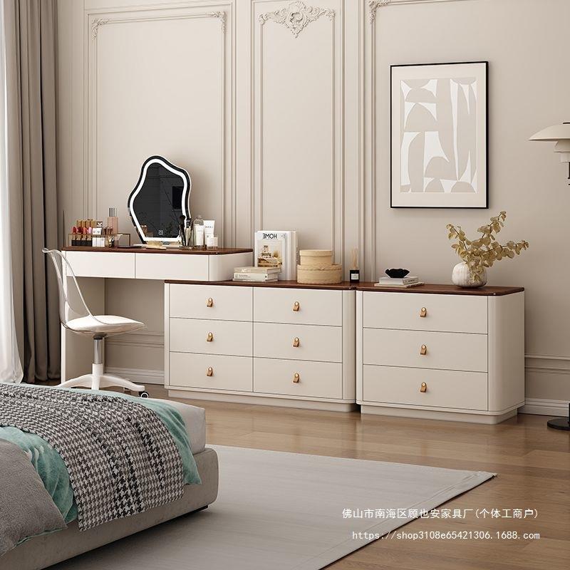 GYA意式轻奢梳妆台斗柜一体卧室简约化妆桌书桌床尾大容量收纳柜