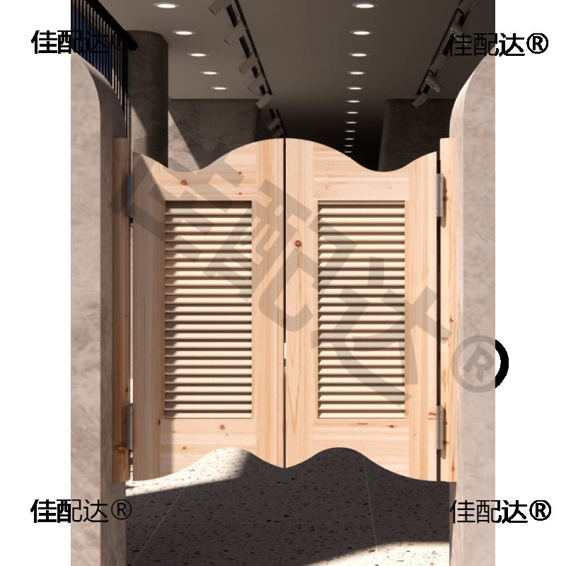 小门半腰门实木防腐木进门简约造景双开设计门矮门木门花园庭院