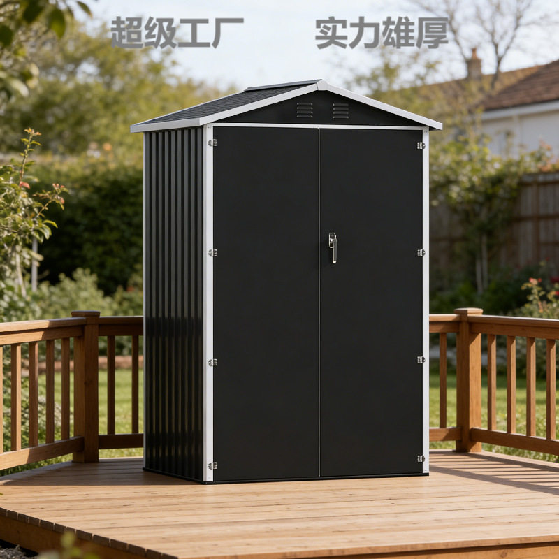 户外移动房组装可拆卸储物房楼顶花园临时活动房轻钢户外工具房