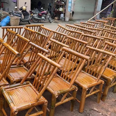 农村老式竹椅子靠背椅户外椅子家用火锅店竹凳围炉煮茶手工小竹椅