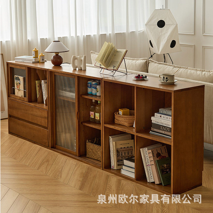北欧实木收纳展示隔断柜