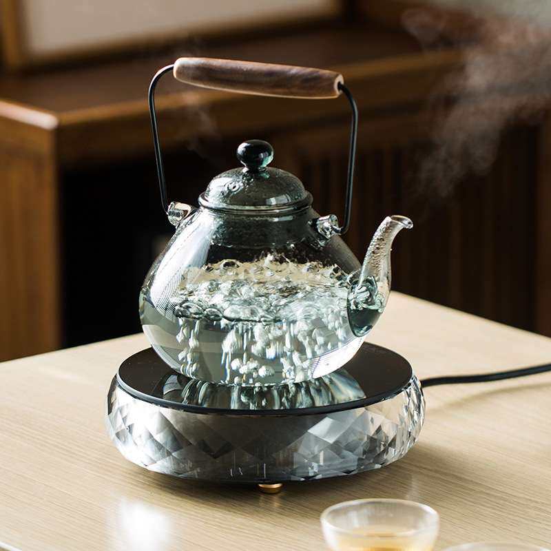 星耀水晶电陶炉套装静音烧水煮茶泡茶无线遥控智能电炉子