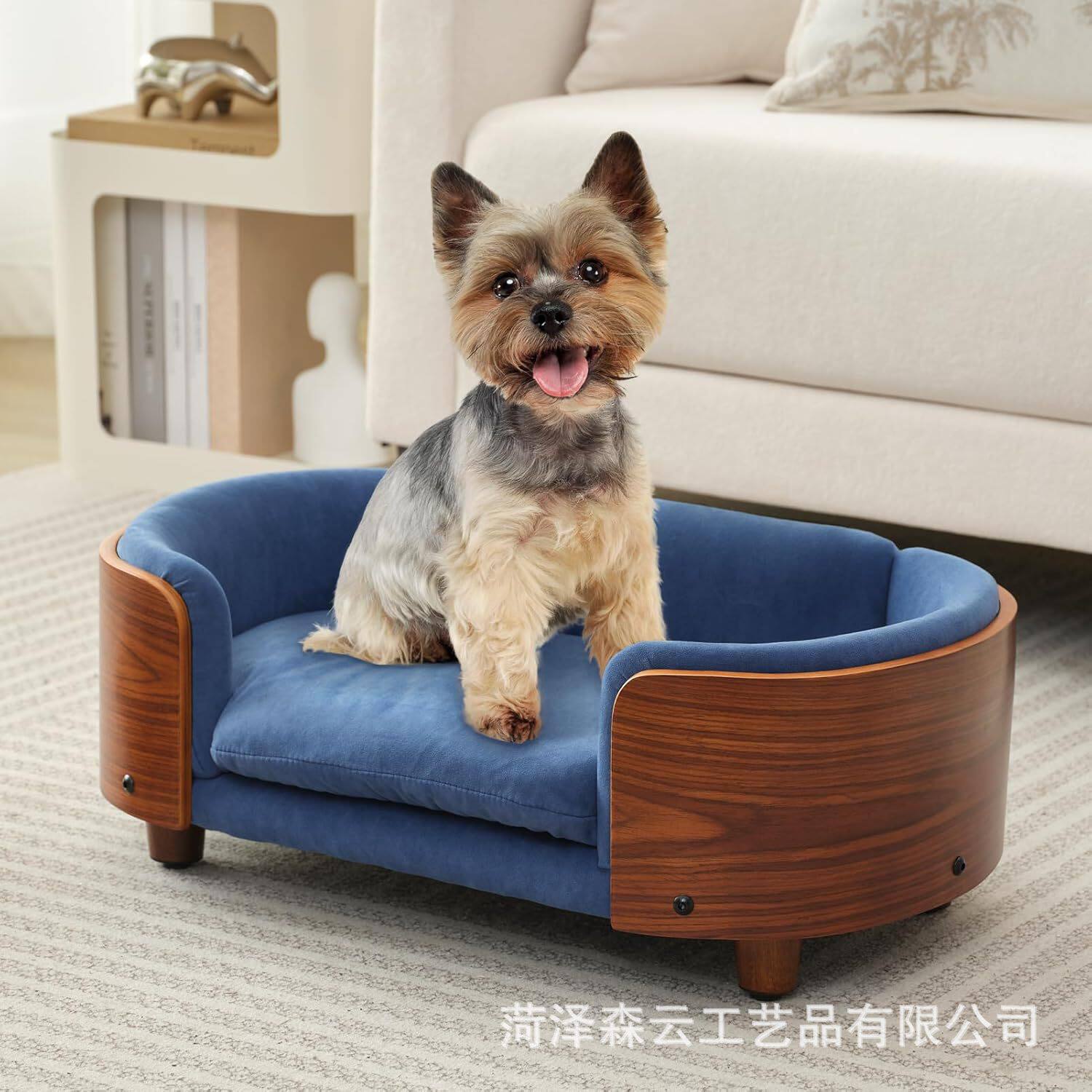 木质小狗沙发床实木带可拆卸清洗垫子狗窝新款大中小型犬狗窝