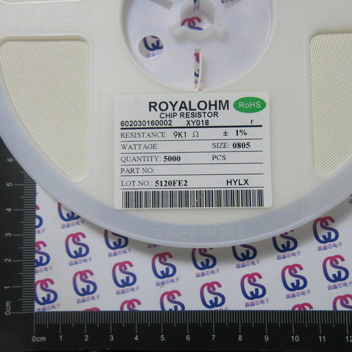 贴片电阻0805 9K1 9.1KΩ (欧姆) 精度1% 一盘=50 厚声ROYALOHM