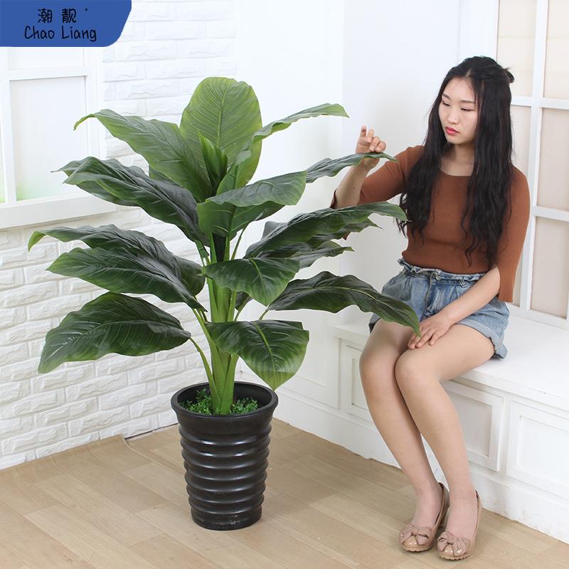 假树植物客厅盆栽装饰室内花塑料防真落地绿植假盆景摆件树之鬤冡