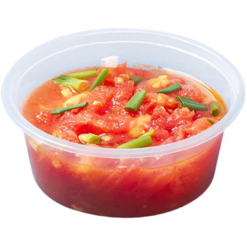 200/280ml一次性餐盒圆形打包盒小菜冰粉碗加厚汤碗透明饭盒万百