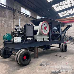 移动柴油鄂式碎石机矿山石料鄂式破碎机建筑垃圾碎石机