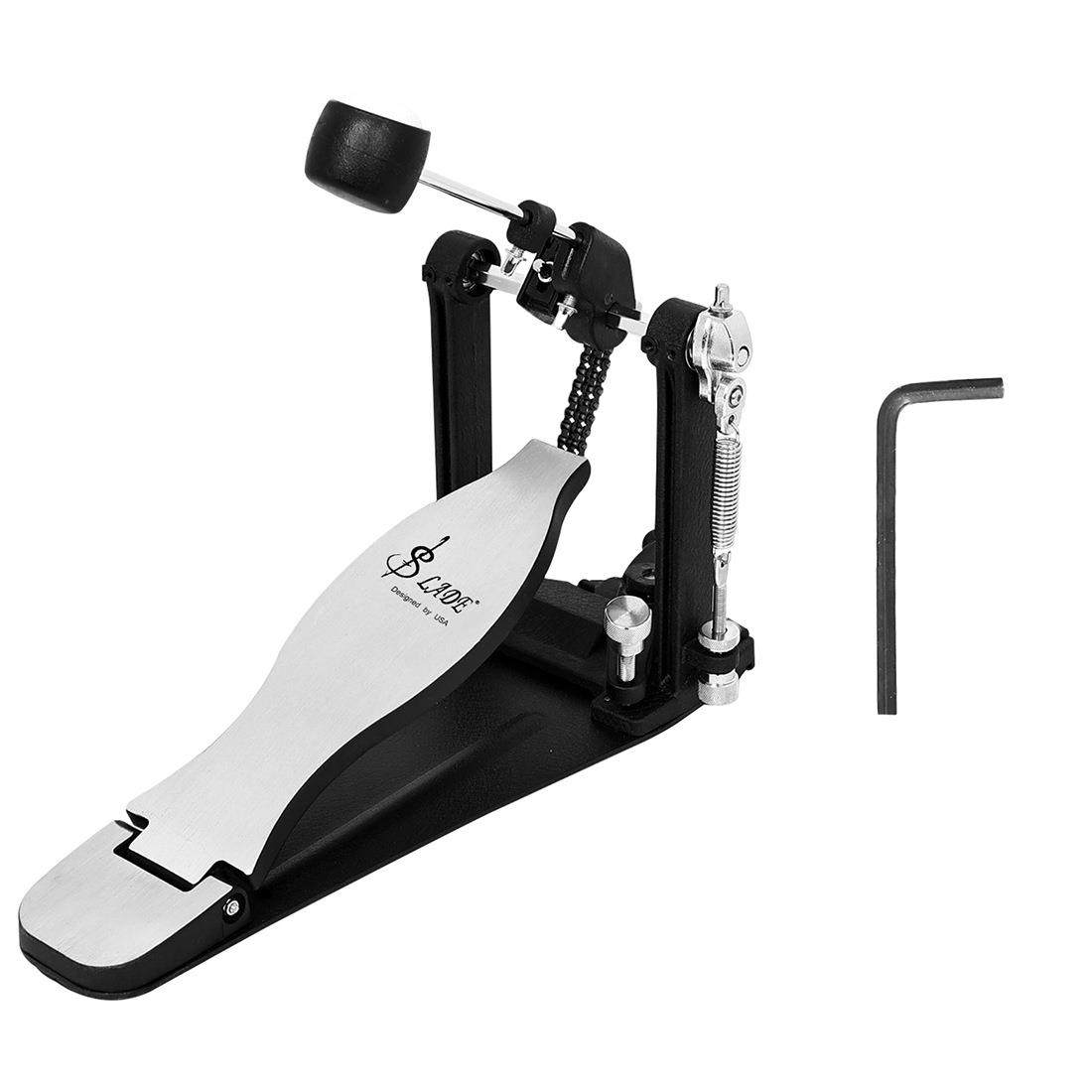 架子鼓单踩踏板底鼓脚踏练习爵士鼓踏板双链条踩槌防滑低音鼓踩锤