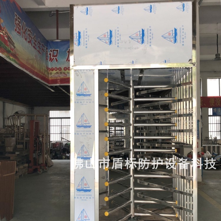 智能全高封闭式旋转门小区工厂进出大门不锈钢门禁防尾随栅栏道匝