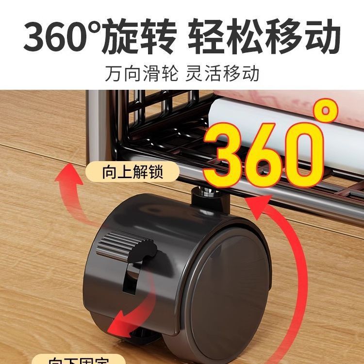 移动书架置物架落地多层带轮客厅卧室宿舍儿童小书架小推车收纳架