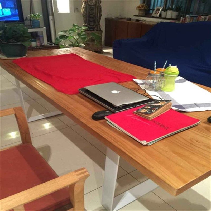 美式乡村LOFT风格铁艺复古做旧实木书桌铁艺办公桌餐桌工作台欧式