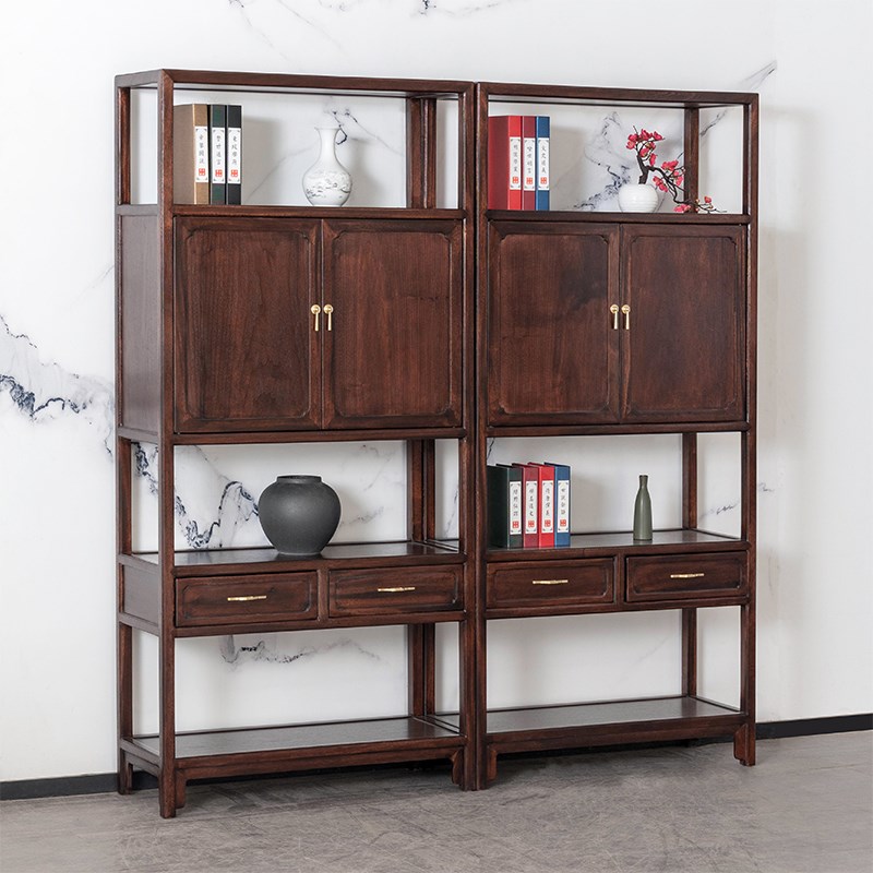 新中式实木博古架多宝阁茶柜置物架子茶叶架展示柜茶室茶具摆件柜