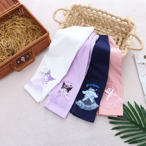 女童纯棉卡通七分裤夏季新款薄儿童5宝宝7分裤五小女孩短裤打底裤