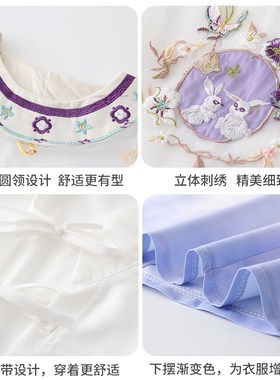 男童汉服中国风宋制圆领广袖长袍儿童中式唐装古风春夏季男孩古装