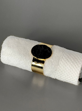 卫生间浴室摆件套装样板房展厅香薰灰色大理石托盘毛巾扣软装饰品