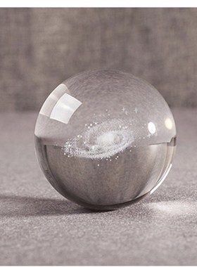 发光银河系水晶球桌面小夜灯摆件星空玻璃球装饰品生日礼物女毕业