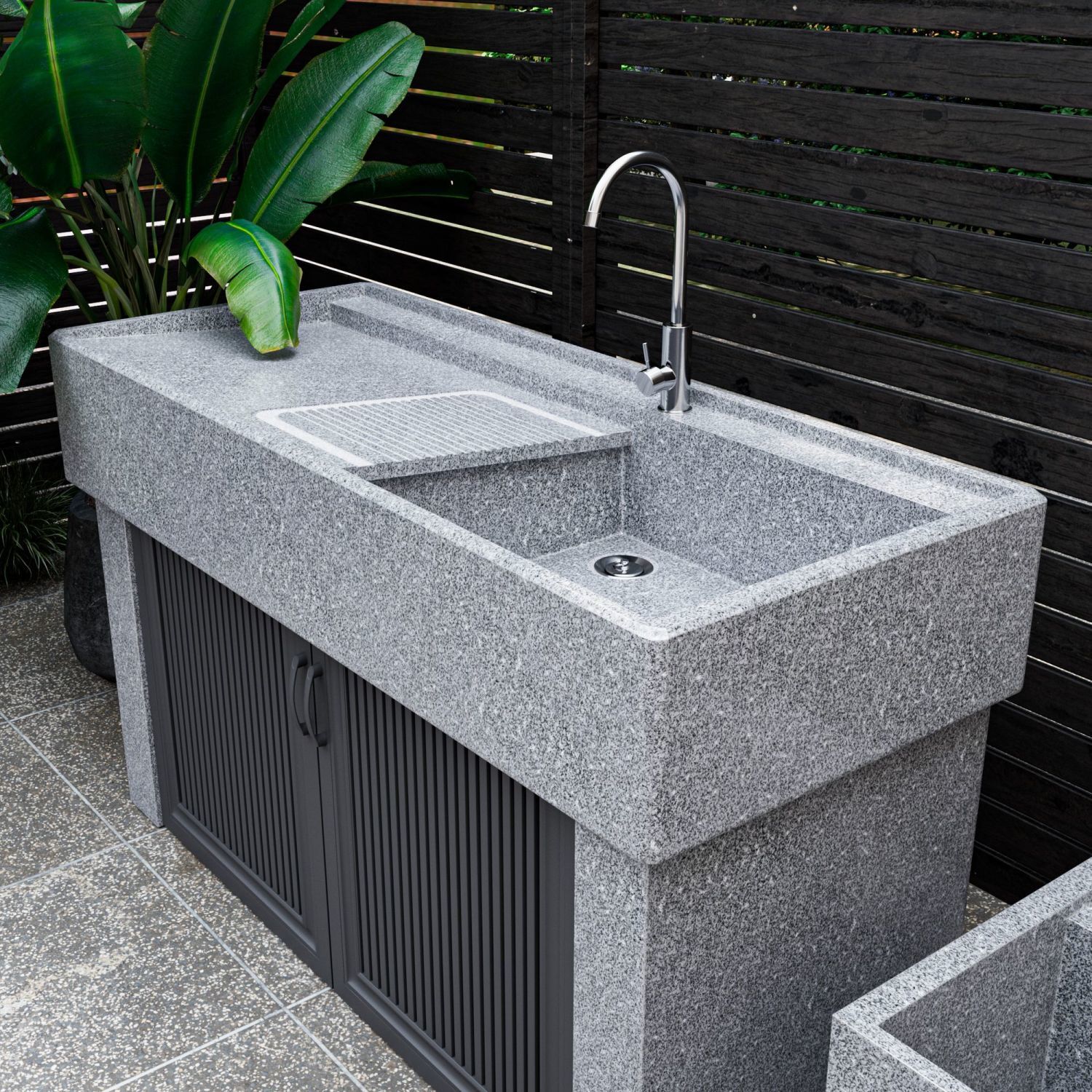 洗衣池台盆室外庭院一体