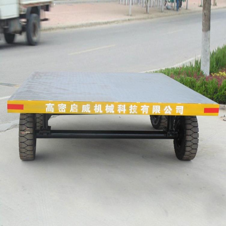 厂家5吨平板拖车实心轮胎离地高度低厂家供应