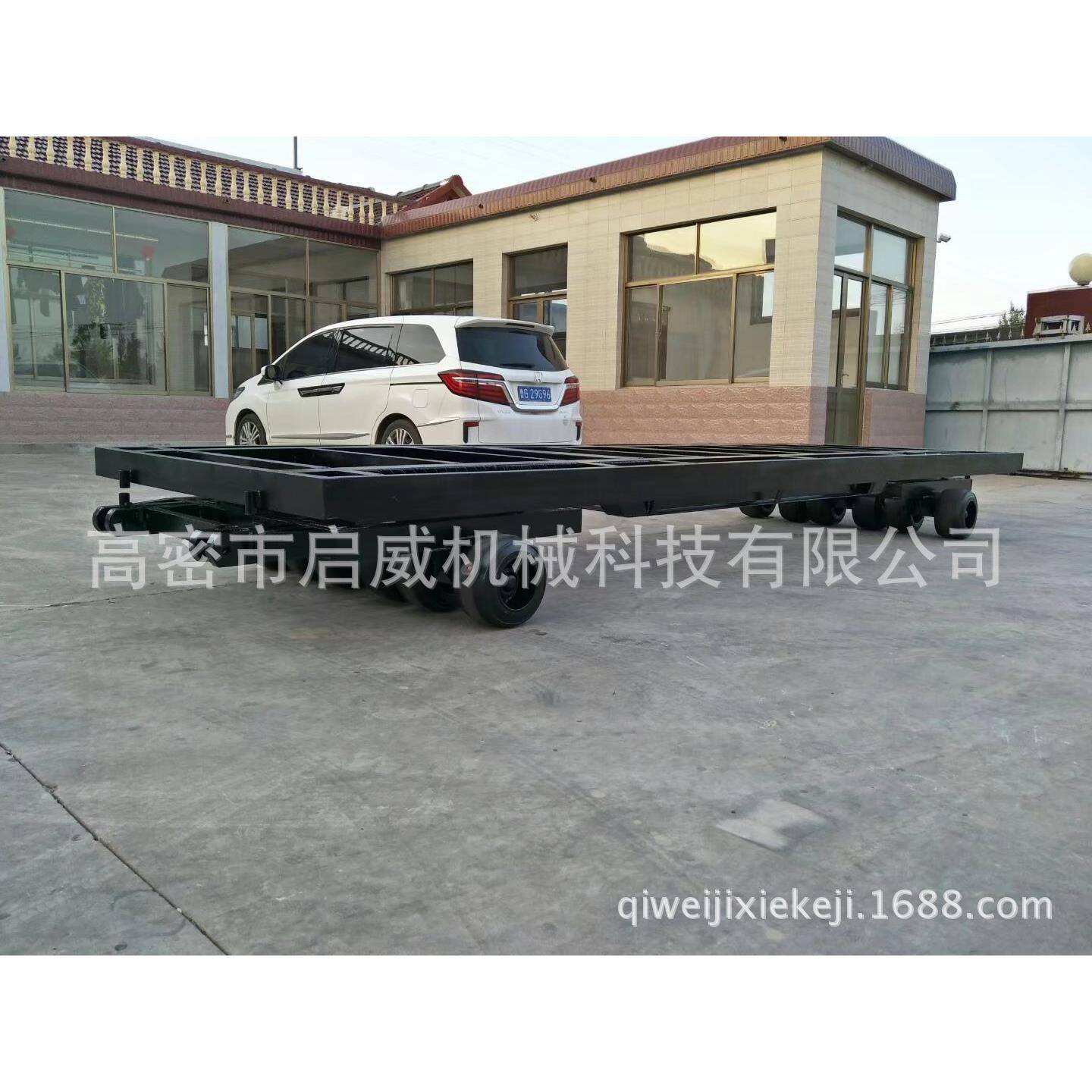 货源供应50吨双向牵引拖车压配式实心胎厂家供应