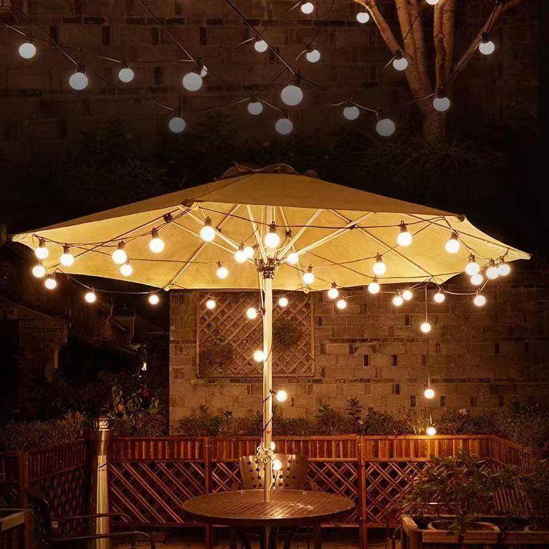 户外露营氛围灯串灯防水led大圆球彩灯天幕帐篷装饰夜市摆摊布置