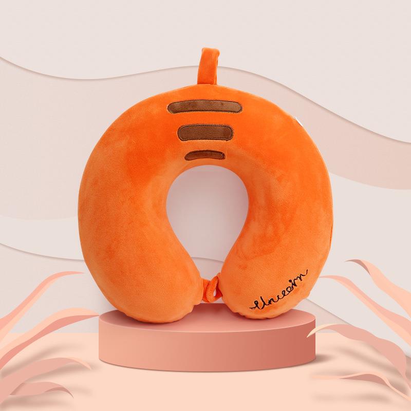 卡通可爱U型枕学生旅行午休护颈椎枕办公室记忆棉刺绣工艺U型枕